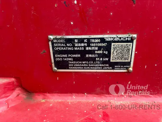 2021 Takeuchi TB290C Mini Excavator